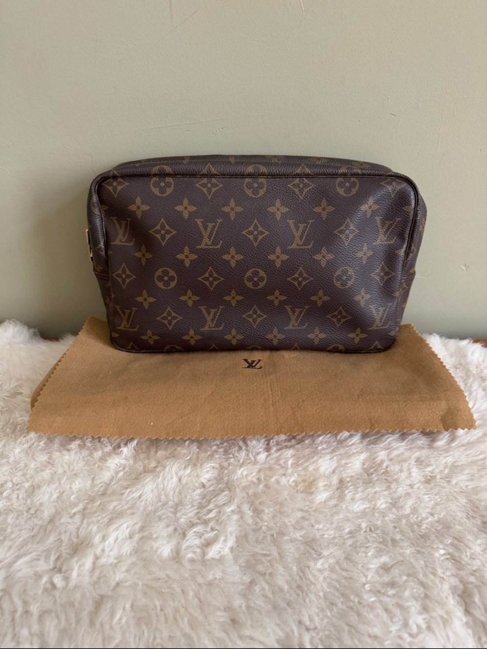 SOLD Louis Vuitton Monogram Canvas Troussee 28 Toiletry Case in Brown